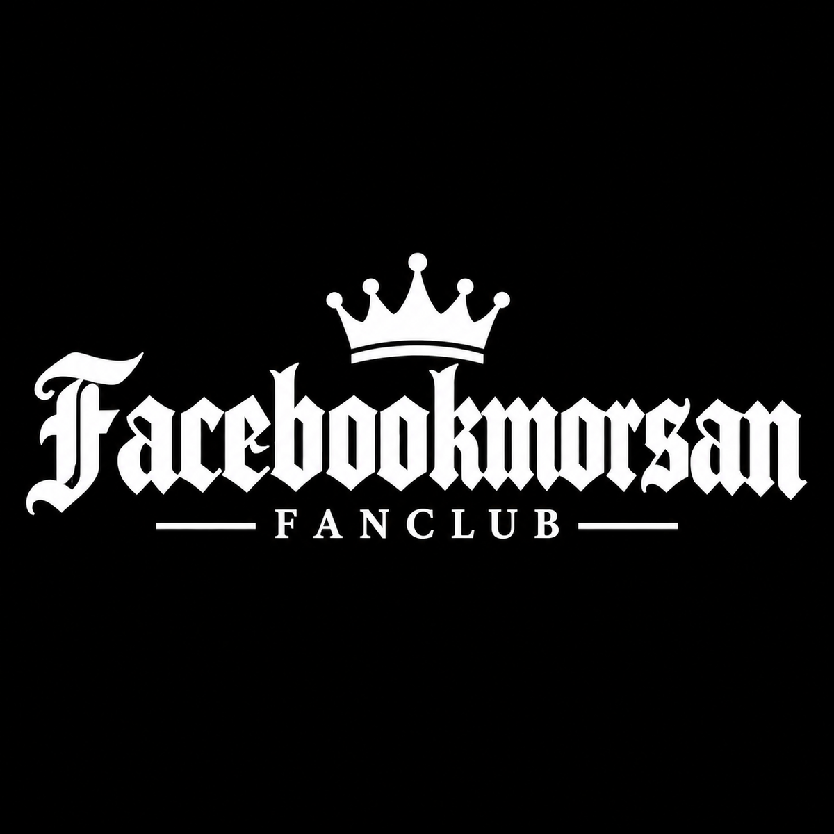 Facebookmorsan Gothic Fanclub dekal med krona på svart bakgrund
