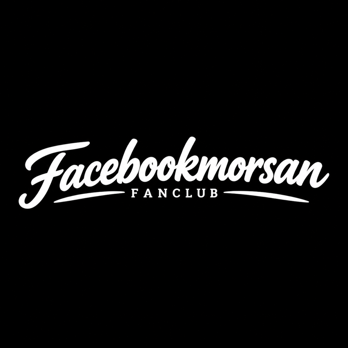 Facebookmorsan Script Fanclub dekal på svart bakgrund